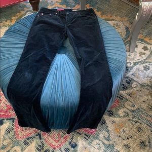 Anthropologie Black Velvet Pants